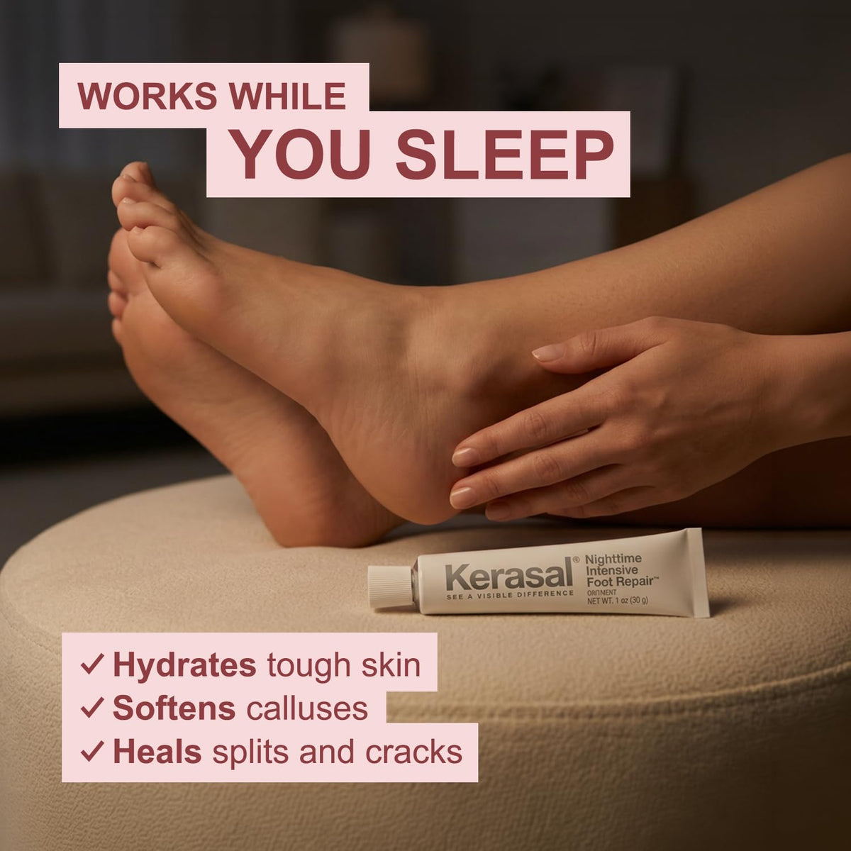 Close-up of Kerasal foot repair ointment texture