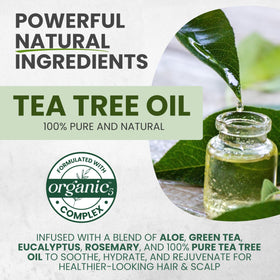 Close-up of KESMEDIK Tea Tree Shampoo texture