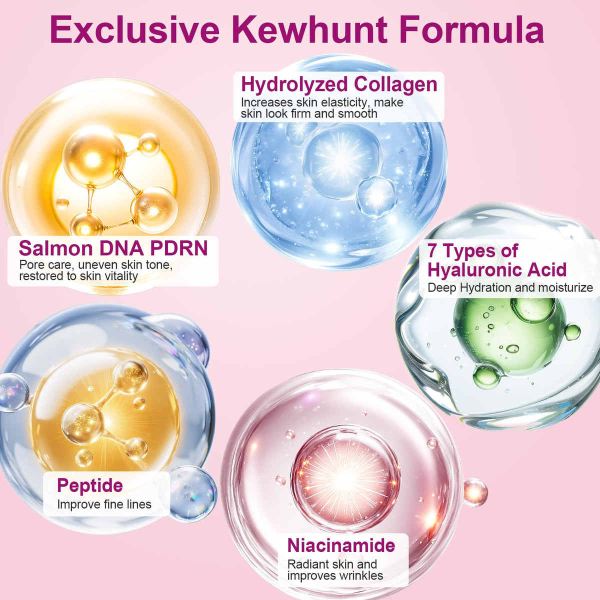 Close-up of Kewhunt Salmon DNA PDRN Collagen Jelly Gel Mask texture