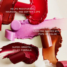 Close-up of Keys Soulcare Comforting Tinted Lip Balm Moonstone Aura showing texture