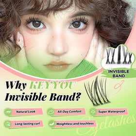 Close-up of KEYYOU invisible lash clusters