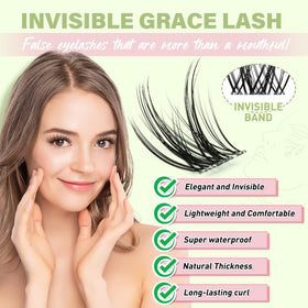 Close-up of KEYYOU Invisible Lash Clusters