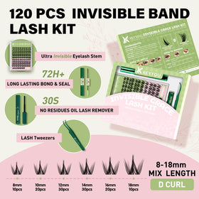 Close-up of KEYYOU lash clusters showing ultra-thin design