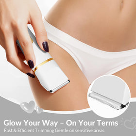 Close-up of KINGTEE bikini trimmer ceramic blade