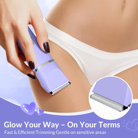 Close-up of KINGTEE bikini trimmer ceramic blades
