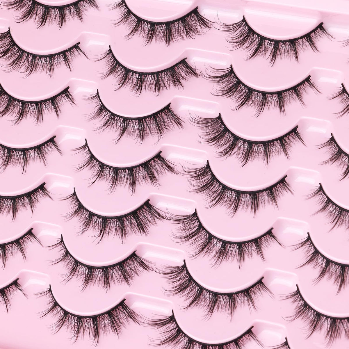 Close-up of Kiromiro C-Curl strip lashes