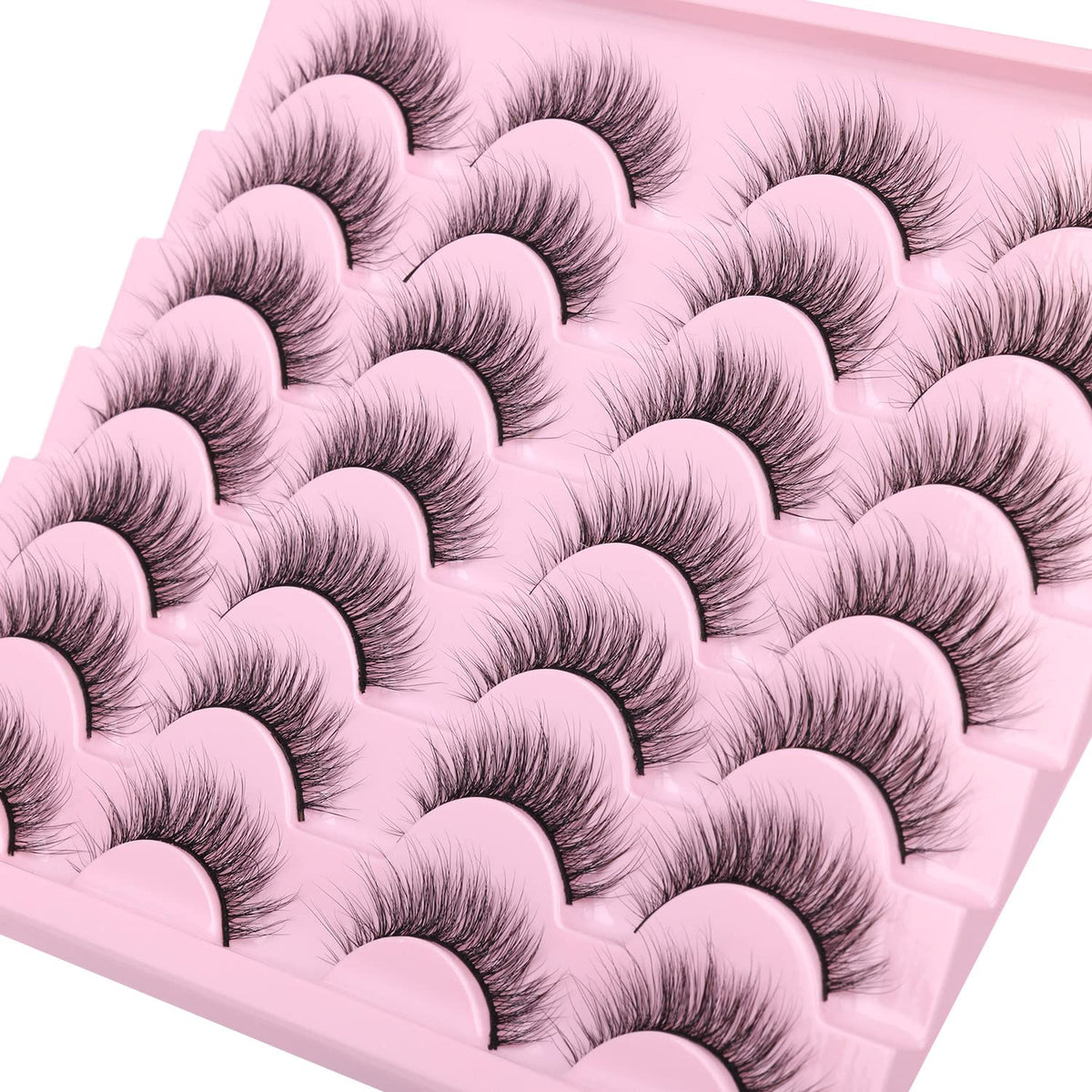 Close-up of Kiromiro Wispy Lashes showing the crisscross pattern