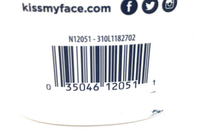 Close-up of Kiss My Face Kids Hand & Body Lotion ingredients list