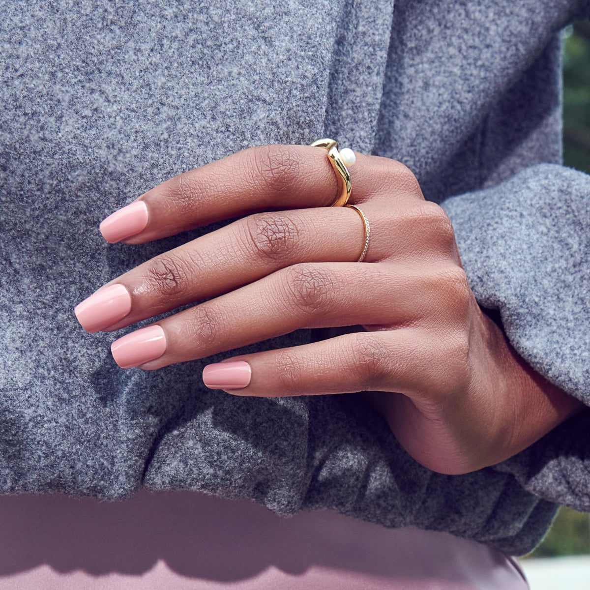 Close-up of KISS Press On Nails 'Felicity' showing various sizes