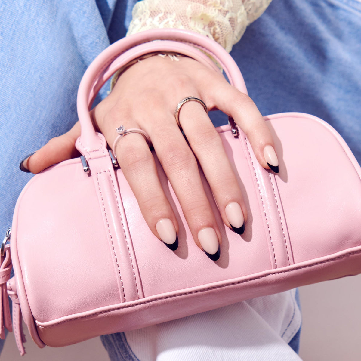 Close-up of KISS Press On Nails showing various sizes