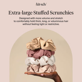 Close-up of Kitsch Pillow Satin Scrunchies showing soft texture