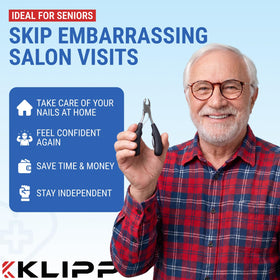 Close-up of KLIPP Toenail Clippers curved blade