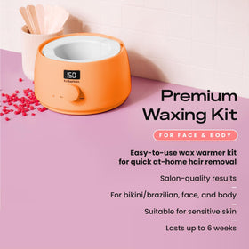 Close-up of KoluaWax digital wax warmer with silicone wax pot