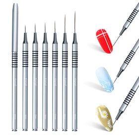 Close-up of Komall Nail Art Brush showing fine bristles