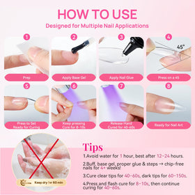 close-up of krofaue nail glue gel tube