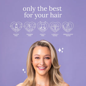 Close-up of L LUSETA Biotin Hair Serum bottle