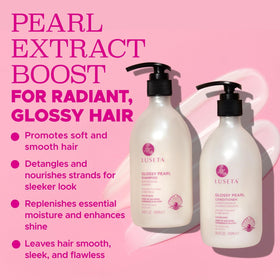 Close-up of L LUSETA Glossy Pearl Shampoo texture