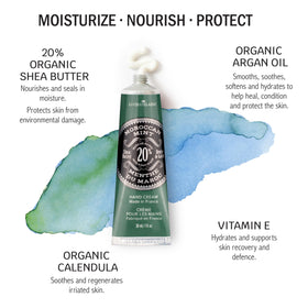 Close-up of La Chatelaine hand cream with Moroccan Mint scent