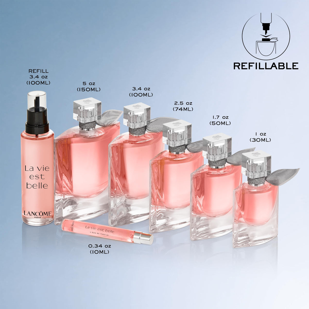 Close-up of Lancôme La Vie Est Belle Eau de Parfum bottle