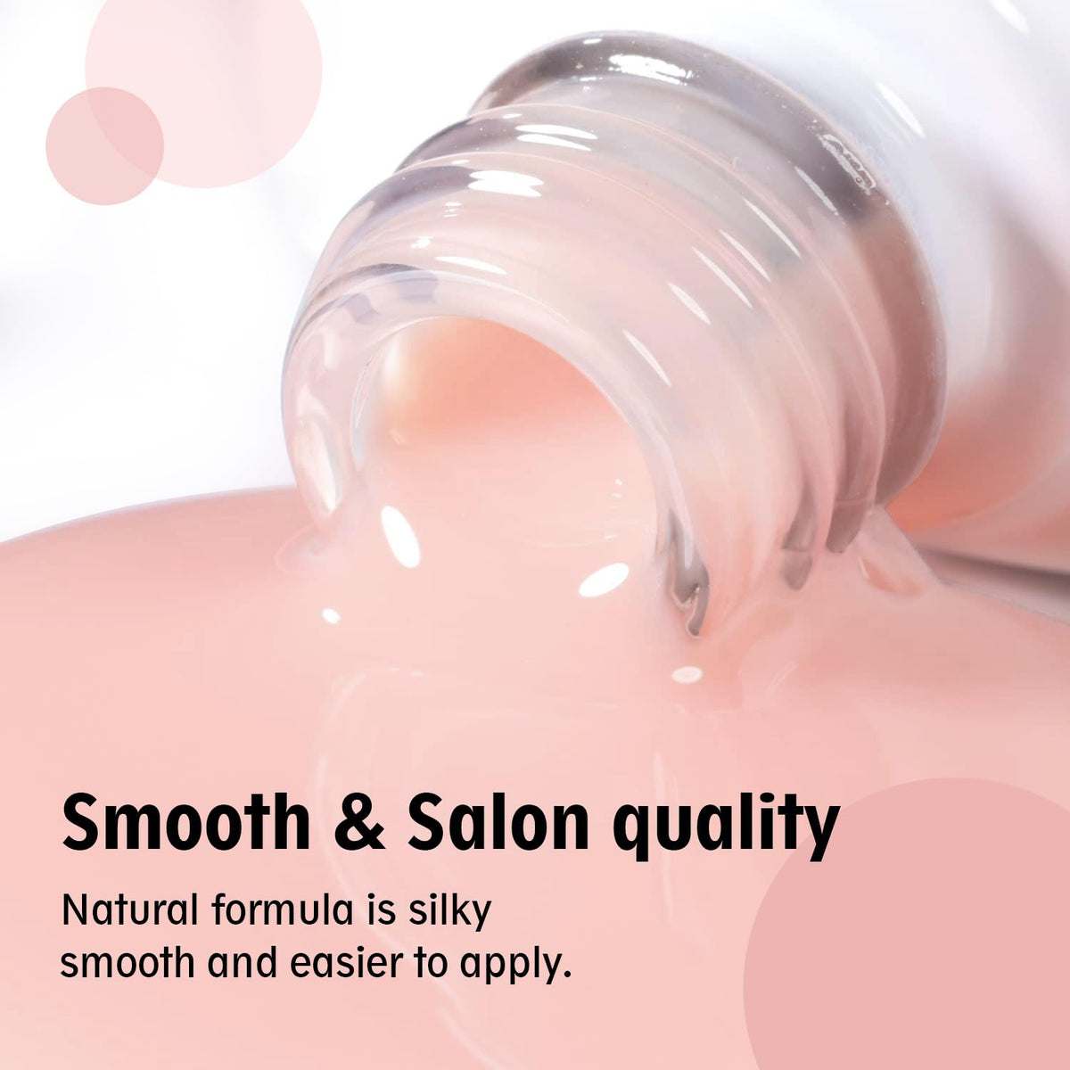 Close-up of Larvall Jelly Gel Nail Polish bottle in milky nude