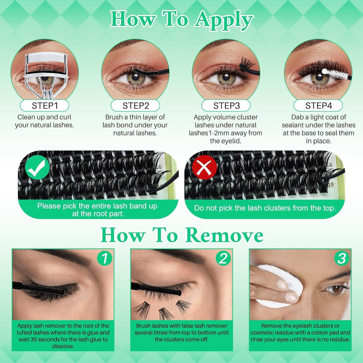 Close-up of LASHSUN soft false lashes in various lengths