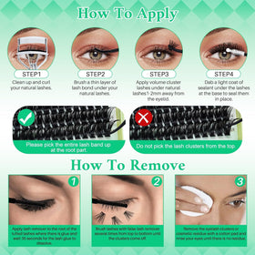 Close-up of LASHSUN soft false lashes in various lengths