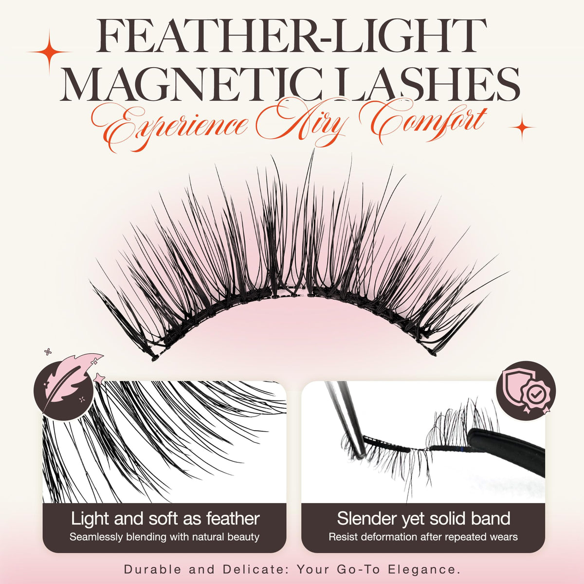 Close-up of LASHVIEW Magnetic Eyelashes on model's eyes