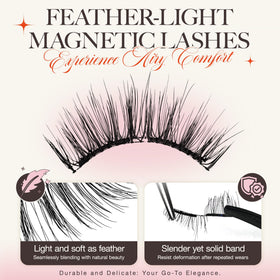 Close-up of LASHVIEW Magnetic Eyelashes on model's eyes