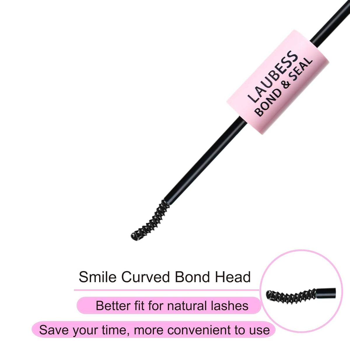 Close-up of LAUBESS Lash Bond being applied