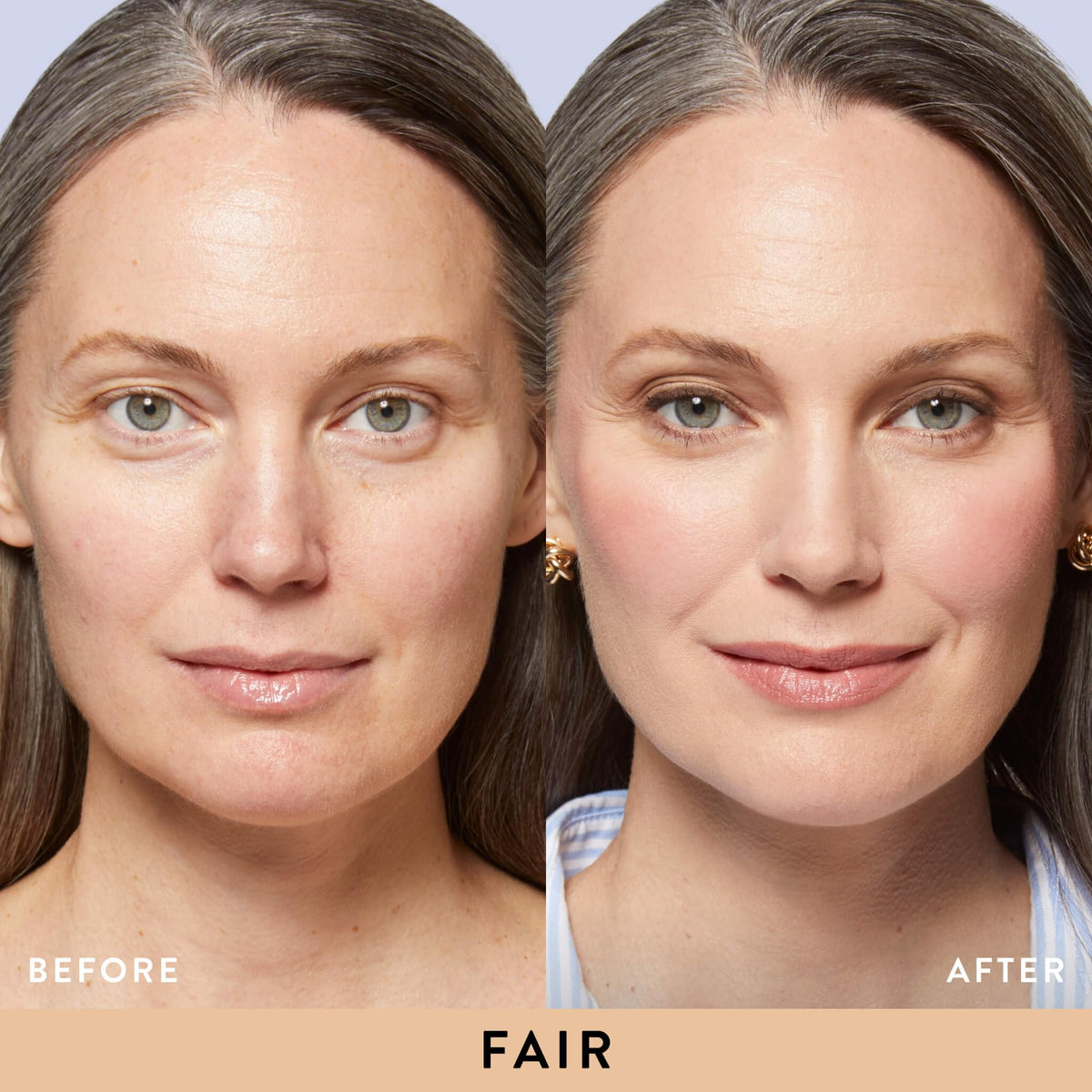 Close-up of LAURA GELLER foundation texture on skin