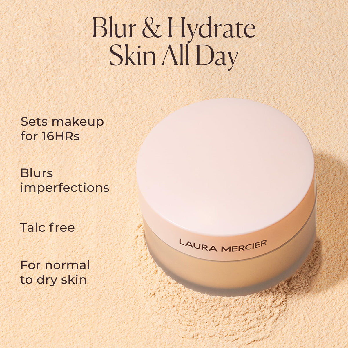 Close-up of Laura Mercier Translucent Loose Setting Powder texture