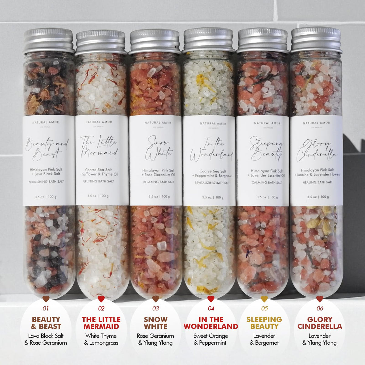 Close-up of lavender bath salt from NATURAL AMOR