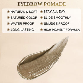 Close-up of LAVONE eyebrow pencil in soft brown
