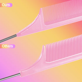Close-up of Leinuosen teasing comb with alternating length teeth