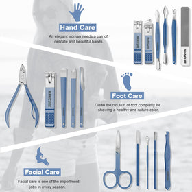 Close-up of Leipple nail clippers from the manicure set