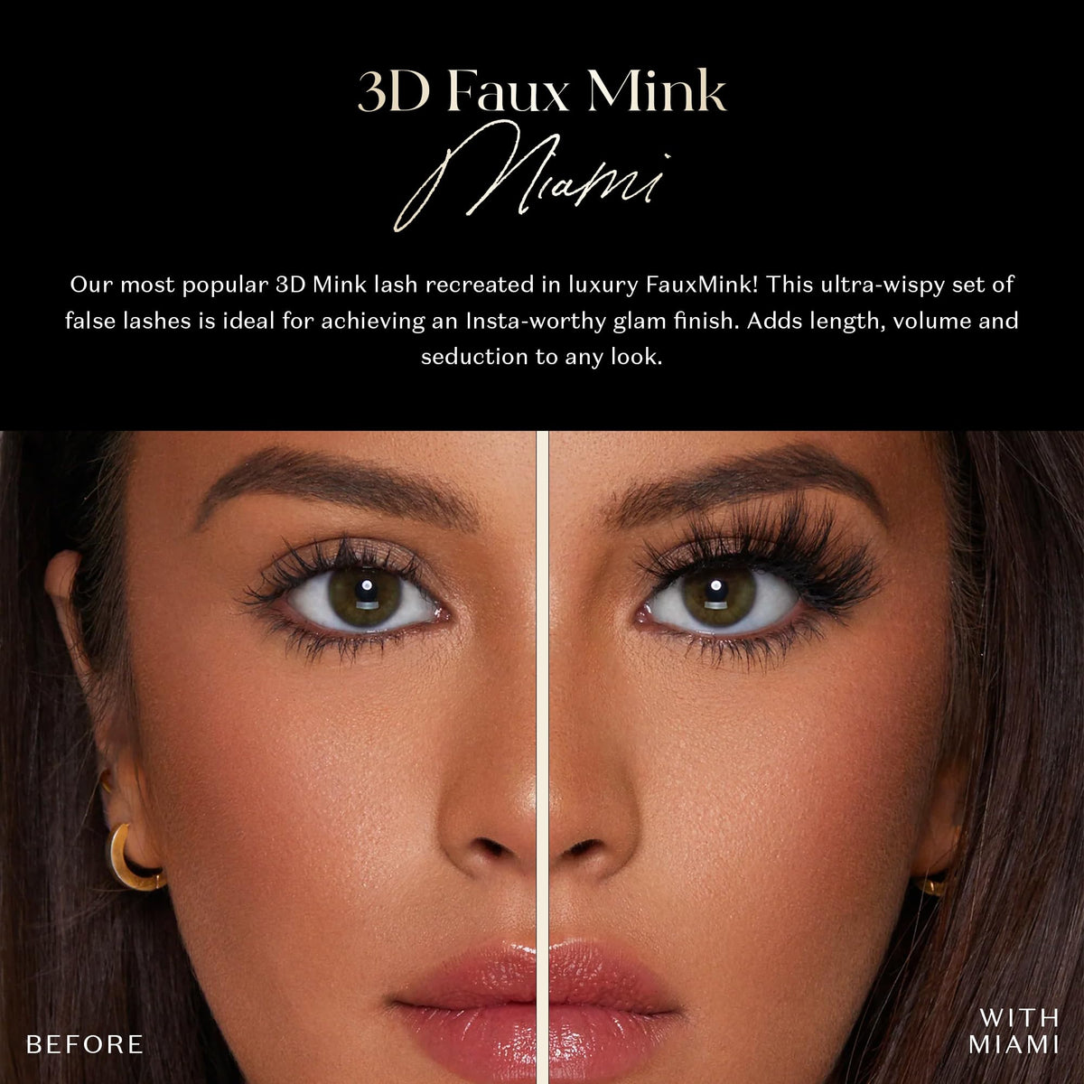 Close-up of Lilly Lashes 3D Miami Faux Mink Strip Eyelashes