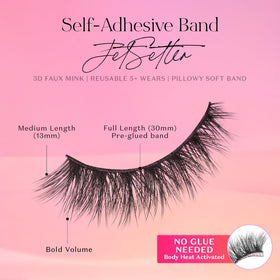 Close-up of Lilly Lashes 3D Self Adhesive Eyelashes JetSetter
