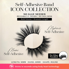 Close-up of Lilly Lashes Self Adhesive Band 3D Faux Mink Eyelashes