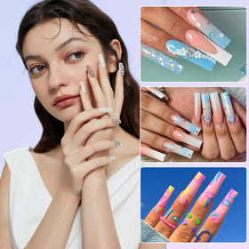 Close-up of LIONVISON tapered square nail tips