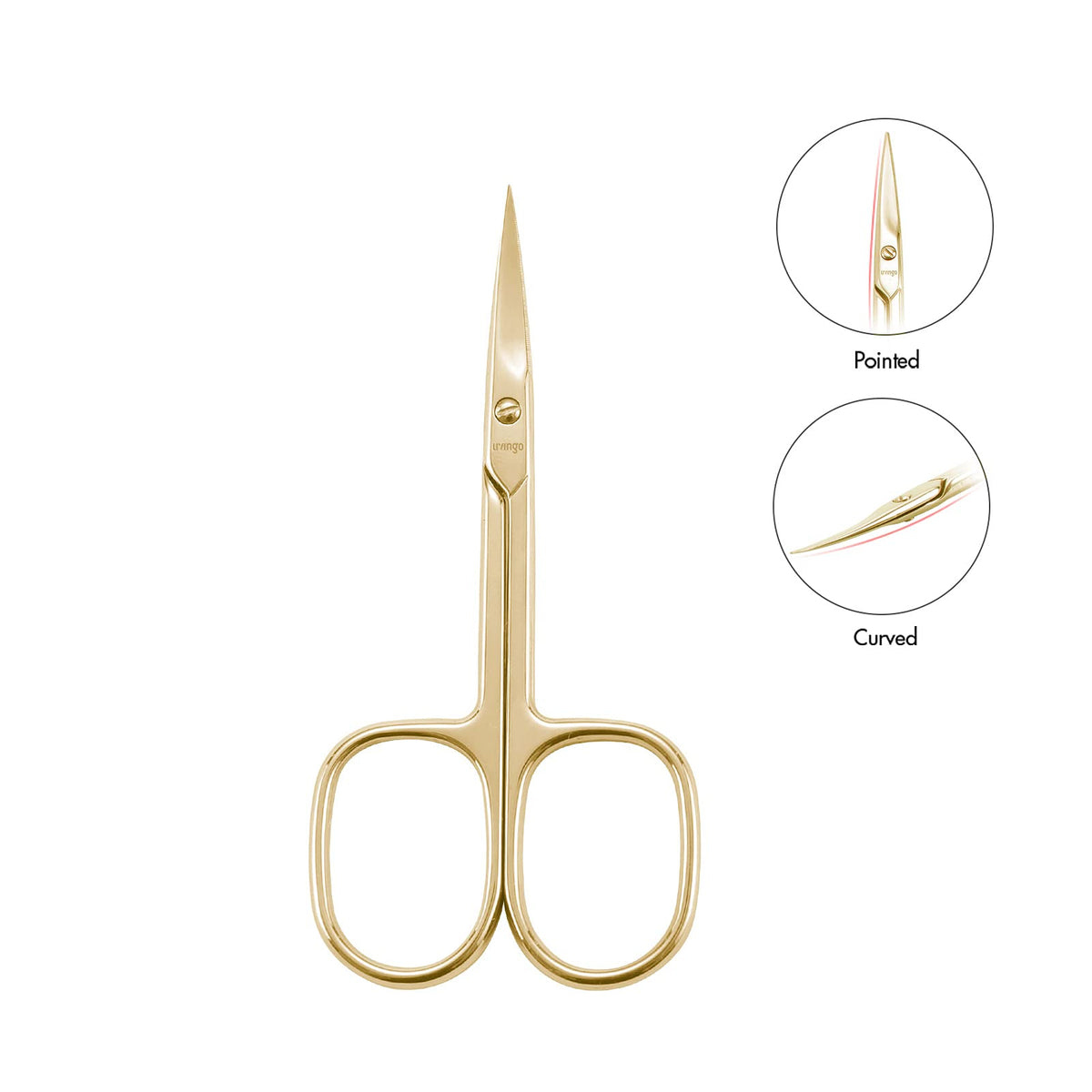 Close-up of LIVINGO Nail Scissors pointed tip