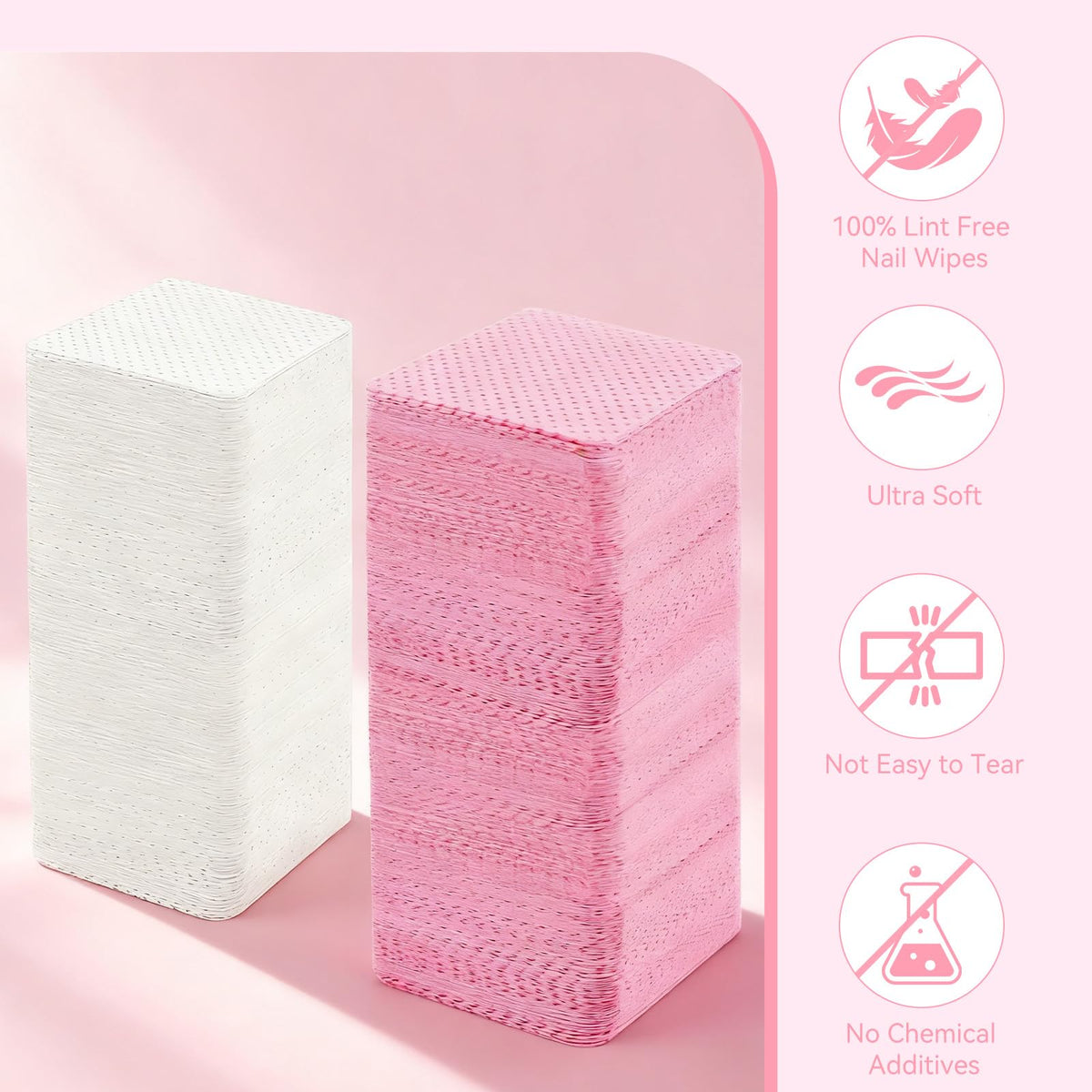 Close-up of LNDIEHS lint free nail wipe texture