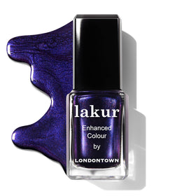 Close-up of LONDONTOWN lakur Nail Polish Black Thorn brush