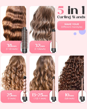 Close-up of Lopeie curling wand with ceramic coating