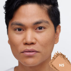 Close-up of Loreal True Match Powder Foundation N5 Medium texture