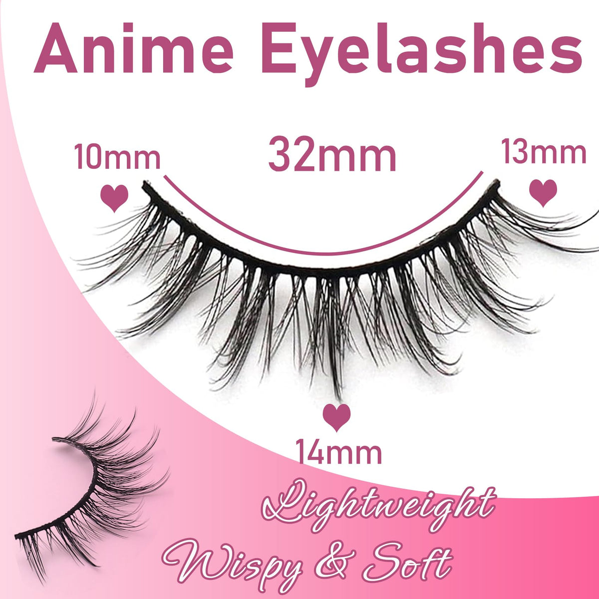 Close-up of Losha Manga Lashes showing lash clusters