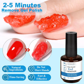 Close-up of LOUINSTIC Gel Remover 15ml bottle