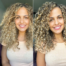 Close-up of Love Ur Curls Gentle & Moisturizing Shampoo bottle