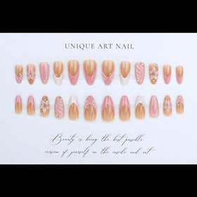 Close-up of LPOODDNU Press On Nails showing texture