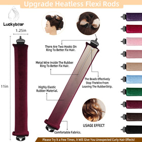Close-up of Luckybear Jumbo Satin Flexi Rods showing soft velvet texture