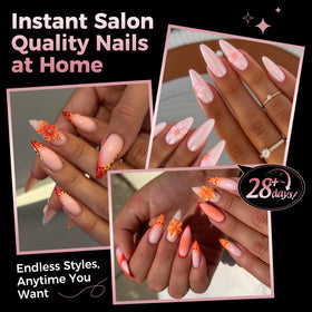 Close-up of Luckyfairy Stiletto Nail Tips showing pre-buffed texture